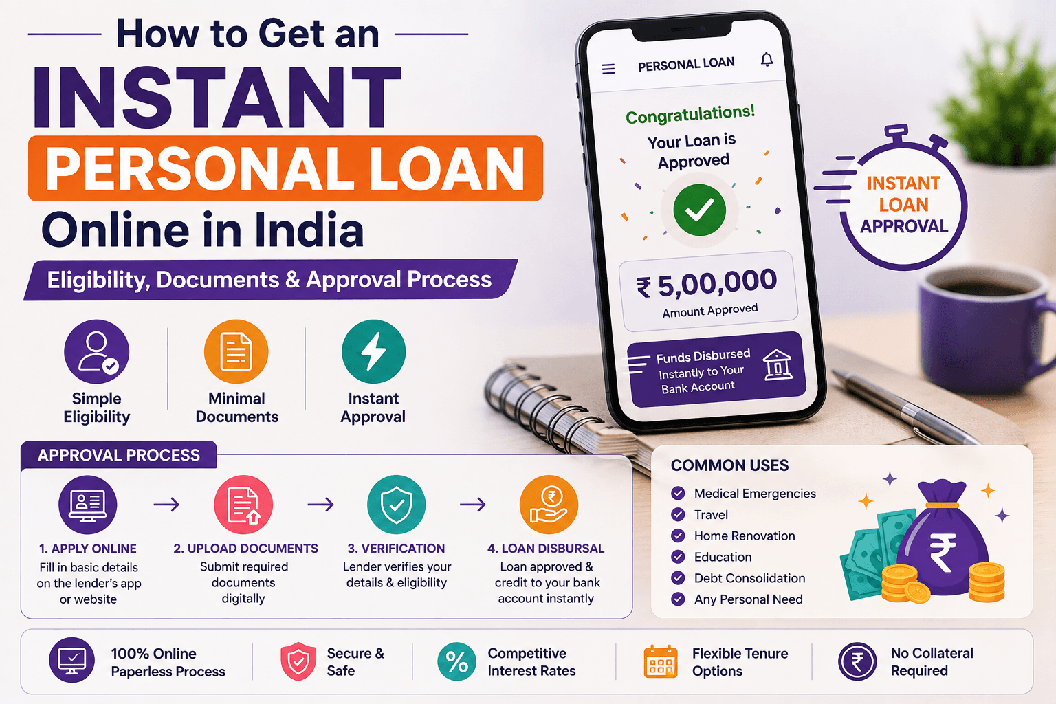 How to Get an Instant Personal Loan Online in India: Eligibility, Documents & Approval Process