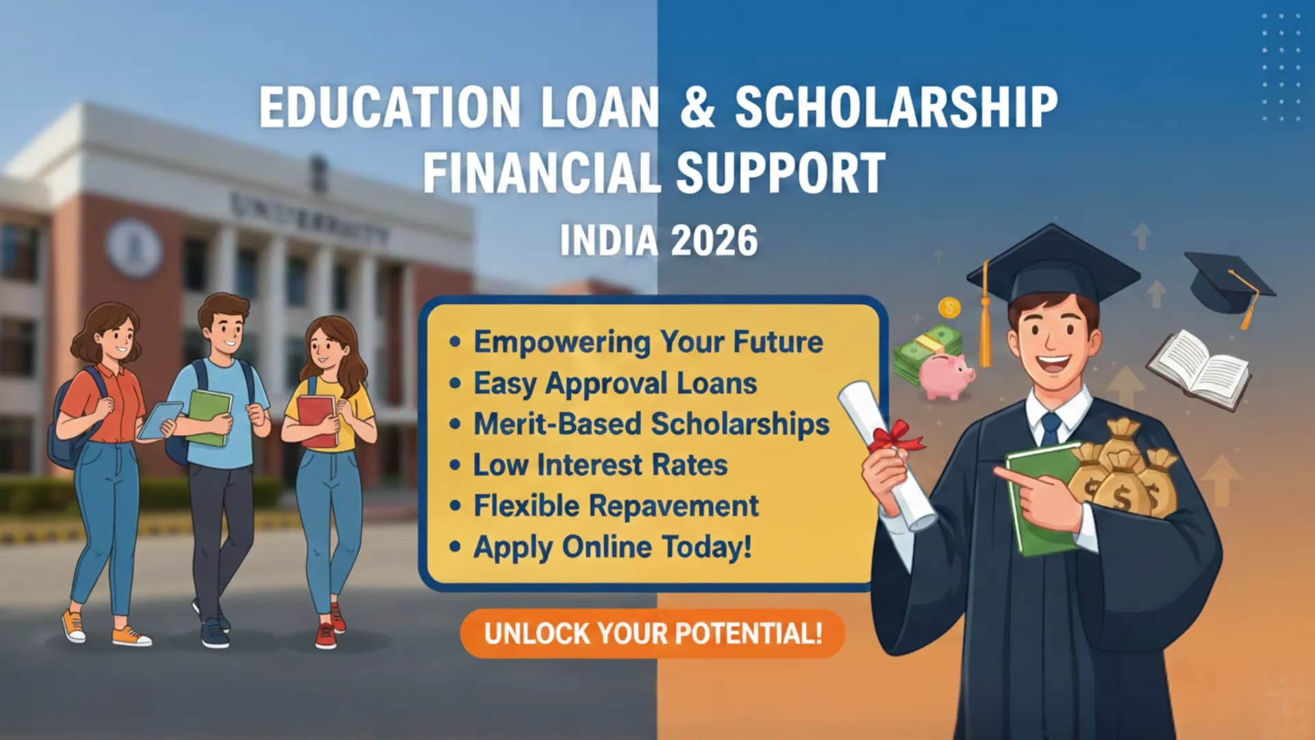 Education Loan & Scholarship Financial Support in India 2026